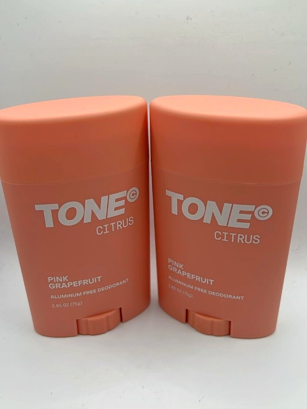 Tone Citrus Pink Grapefruit Aluminum‑Free Deodorant • 2‑Pack • 2.65 oz Each